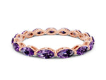 Marquise Amethyst Eternity Band in Rose gold with U-Prong Setting