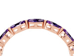 Marquise Amethyst Eternity Band in Rose gold with U-Prong Setting_4