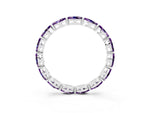 Marquise Amethyst Eternity Band in White gold with U-Prong Setting_3
