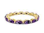 Marquise Amethyst Eternity Band in Yellow gold with U-Prong Setting