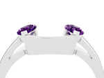 Marquise Amethyst Open Band Ring in Silver with Tension Setting_4