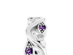 Marquise Amethyst Vine Eternity Band in Platinum with Bezel Setting_5