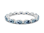 Marquise Aquamarine Eternity Band in Platinum with U-Prong Setting