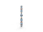 Marquise Aquamarine Eternity Band in Rose gold with U-Prong Setting_2