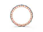 Marquise Aquamarine Eternity Band in Rose gold with U-Prong Setting_3
