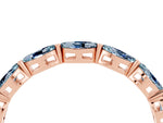 Marquise Aquamarine Eternity Band in Rose gold with U-Prong Setting_4