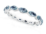 Marquise Aquamarine Eternity Band in White gold with U-Prong Setting_1