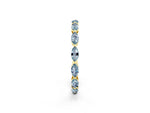 Marquise Aquamarine Eternity Band in Yellow gold with U-Prong Setting_2