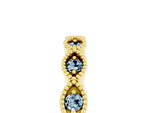 Marquise Aquamarine Milgrain Half Eternity Band in Yellow gold with Bezel Setting_5