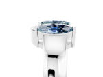 Marquise Aquamarine Open Band Ring in Silver with Tension Setting_5