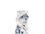 Marquise Aquamarine Vine Eternity Band in Platinum with Bezel Setting_5