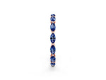 Marquise Blue Sapphire Eternity Band in Rose gold with U-Prong Setting_2