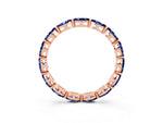 Marquise Blue Sapphire Eternity Band in Rose gold with U-Prong Setting_3