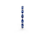 Marquise Blue Sapphire Eternity Band in White gold with U-Prong Setting_2