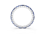 Marquise Blue Sapphire Eternity Band in White gold with U-Prong Setting_3