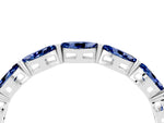 Marquise Blue Sapphire Eternity Band in White gold with U-Prong Setting_4