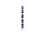 Marquise Blue Sapphire Eternity Band in Yellow gold with U-Prong Setting_2