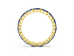 Marquise Blue Sapphire Eternity Band in Yellow gold with U-Prong Setting_3