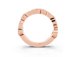 Marquise Blue Sapphire Vine Eternity Band in Rose gold with Bezel Setting_3