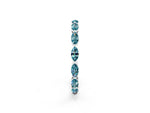 Marquise Blue Topaz Eternity Band in Platinum with U-Prong Setting_2