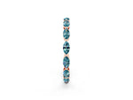 Marquise Blue Topaz Eternity Band in Rose gold with U-Prong Setting_2