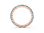 Marquise Blue Topaz Eternity Band in Rose gold with U-Prong Setting_3