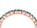 Marquise Blue Topaz Eternity Band in Rose gold with U-Prong Setting_4