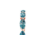 Marquise Blue Topaz Eternity Band in Rose gold with U-Prong Setting_5