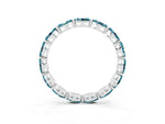 Marquise Blue Topaz Eternity Band in Silver with U-Prong Setting_3