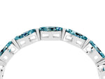 Marquise Blue Topaz Eternity Band in White gold with U-Prong Setting_4