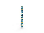Marquise Blue Topaz Eternity Band in Yellow gold with U-Prong Setting_2