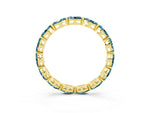 Marquise Blue Topaz Eternity Band in Yellow gold with U-Prong Setting_3
