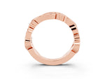 Marquise Blue Topaz Vine Eternity Band in Rose gold with Bezel Setting_3