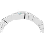 Marquise Blue Topaz Vine Eternity Band in Silver with Bezel Setting_4