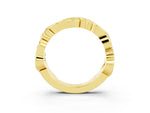 Marquise Blue Topaz Vine Eternity Band in Yellow gold with Bezel Setting_3