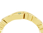 Marquise Blue Topaz Vine Eternity Band in Yellow gold with Bezel Setting_4