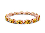 Marquise Citrine Eternity Band in Rose gold with U-Prong Setting