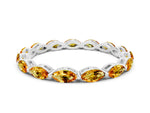 Marquise Citrine Eternity Band in White gold with U-Prong Setting