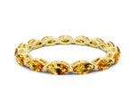 Marquise Citrine Eternity Band in Yellow gold with U-Prong Setting