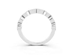 Marquise Citrine Milgrain Half Eternity Band in Platinum with Bezel Setting_3