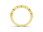 Marquise Citrine Milgrain Half Eternity Band in Yellow gold with Bezel Setting_3