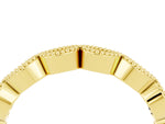 Marquise Citrine Milgrain Half Eternity Band in Yellow gold with Bezel Setting_4