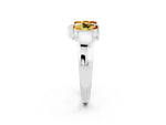 Marquise Citrine Open Band Ring in Platinum with Tension Setting_2