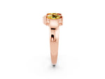 Marquise Citrine Open Band Ring in Rose gold with Tension Setting_2