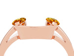 Marquise Citrine Open Band Ring in Rose gold with Tension Setting_4