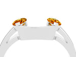 Marquise Citrine Open Band Ring in White gold with Tension Setting_4