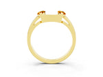 Marquise Citrine Open Band Ring in Yellow gold with Tension Setting_3