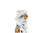Marquise Citrine Vine Eternity Band in Silver with Bezel Setting_5