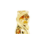 Marquise Citrine Vine Eternity Band in Yellow gold with Bezel Setting_5