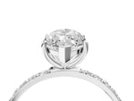Marquise Cut Diamond Pavé Band Solitaire Ring in White gold with Round Accents_28